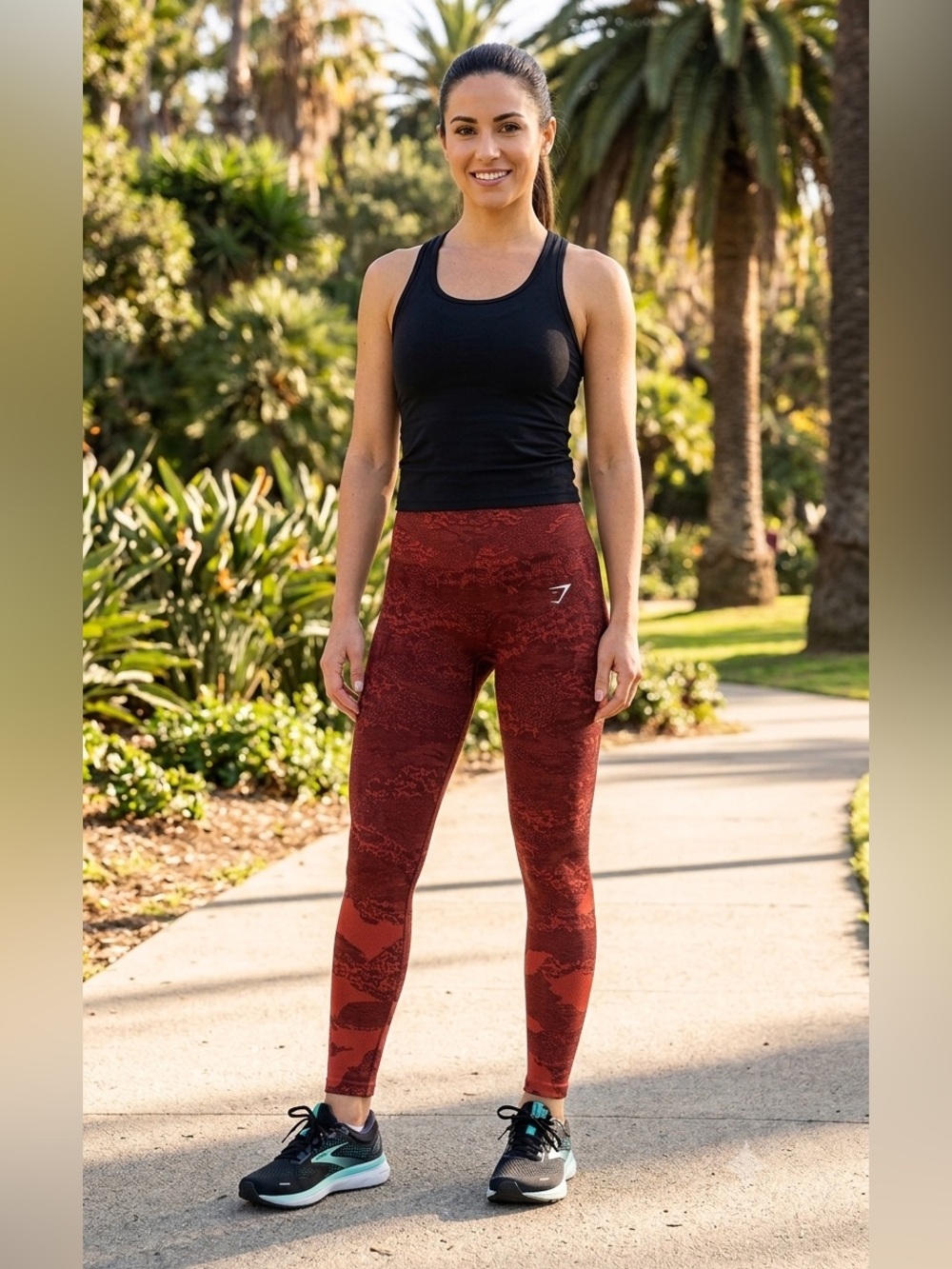 Gymshark Adapt Camo Seamless Leggings Storm Red Cherry High Rise Sz XS
